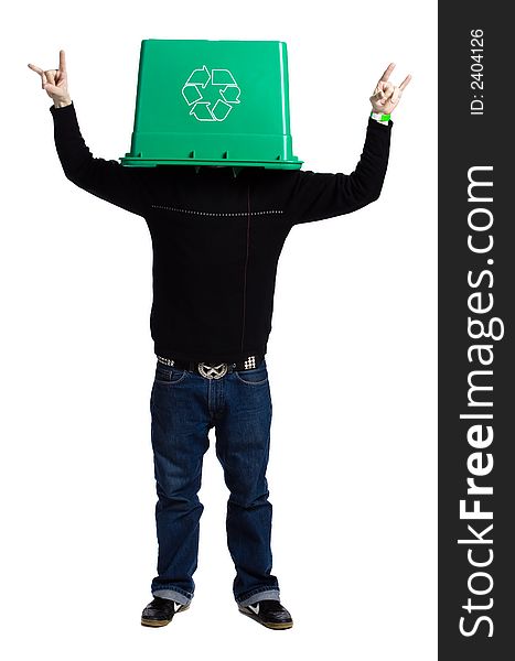 Man With A Recycling Box