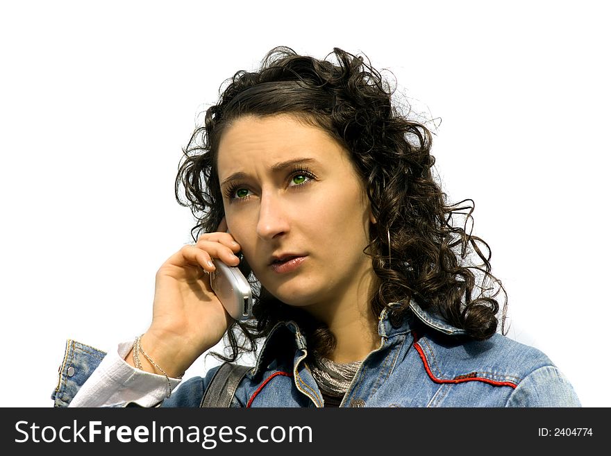 Woman On A Cell Phone