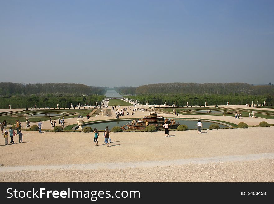 Fountain and lake in Versailles, Paris, France. Fountain and lake in Versailles, Paris, France