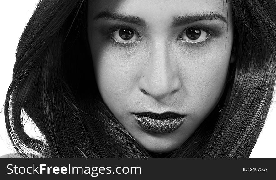 Portrait of a beauty woman model taken in the studio. Portrait of a beauty woman model taken in the studio