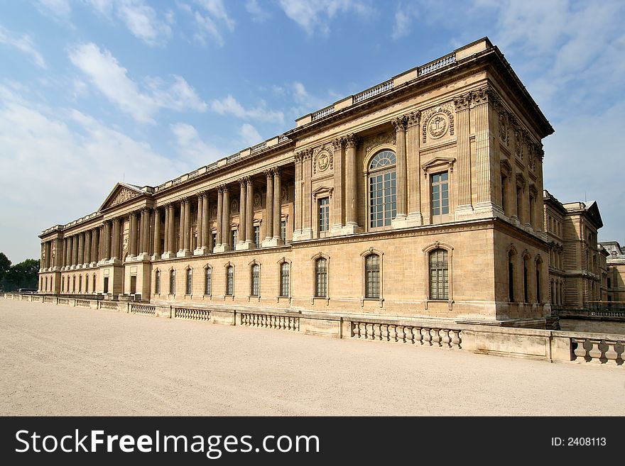 The palace Louvre in Paris