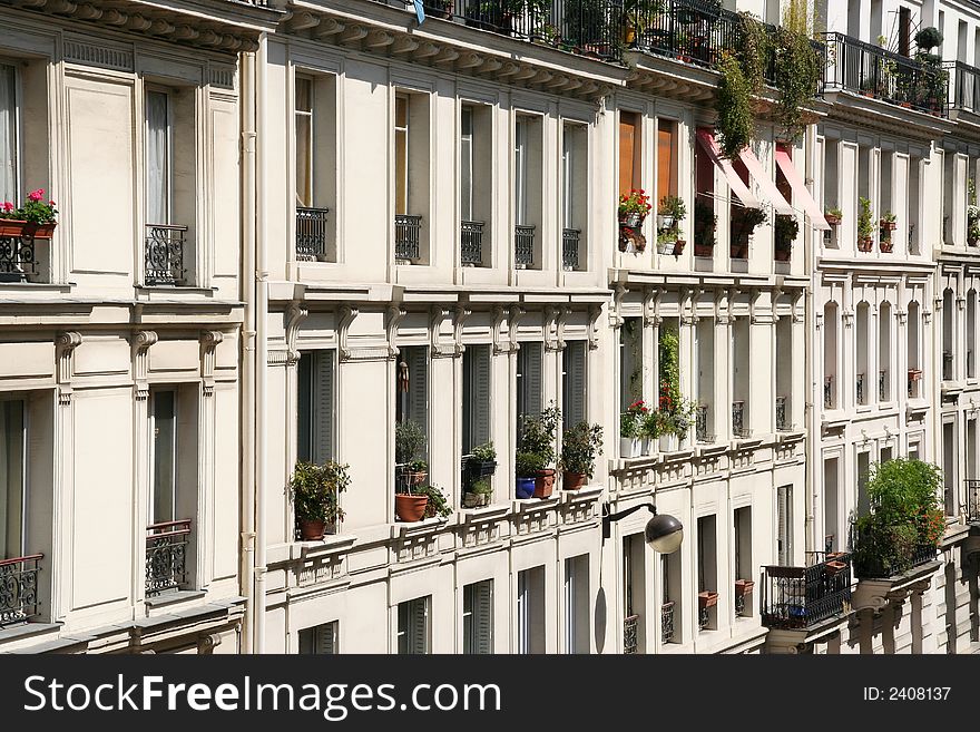 Apartments in a Paris neighbourhood. Apartments in a Paris neighbourhood