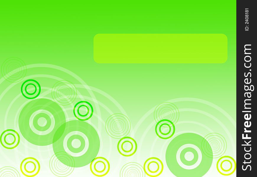 Computer generated green abstract frame with circles