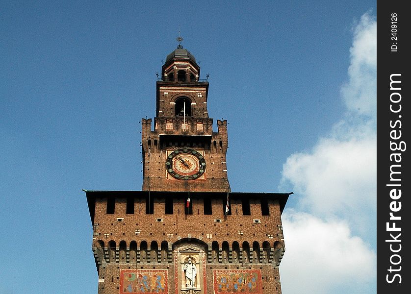 Palace in italy on a sunny day