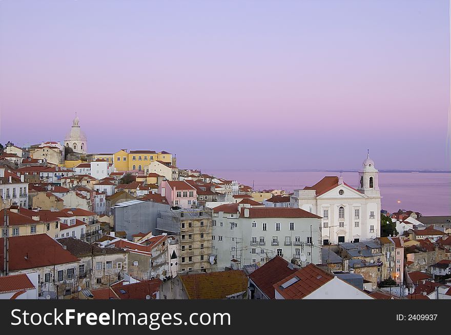 Old Lisbon At Sunset