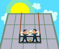 Window Washers Royalty Free Stock Photography