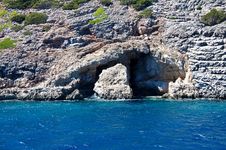 Grotto In The Rocky Slope. Stock Image Grotto In The Rocky Slope. Stock Image