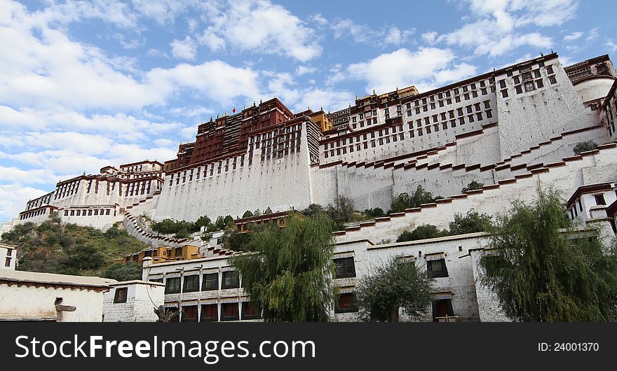 An ancient palace in Lhasa, the historic center of Buddhism. An ancient palace in Lhasa, the historic center of Buddhism