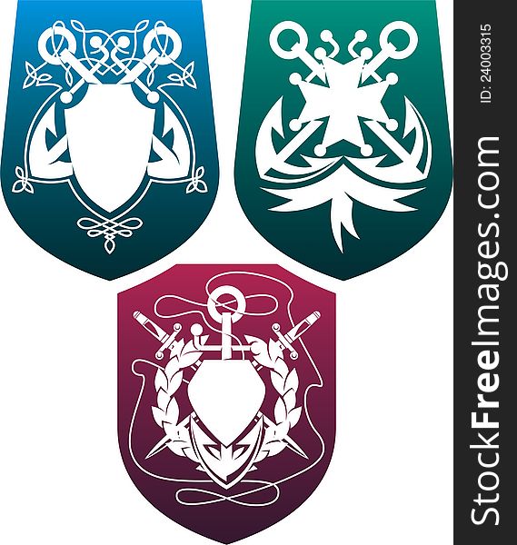 Three shields