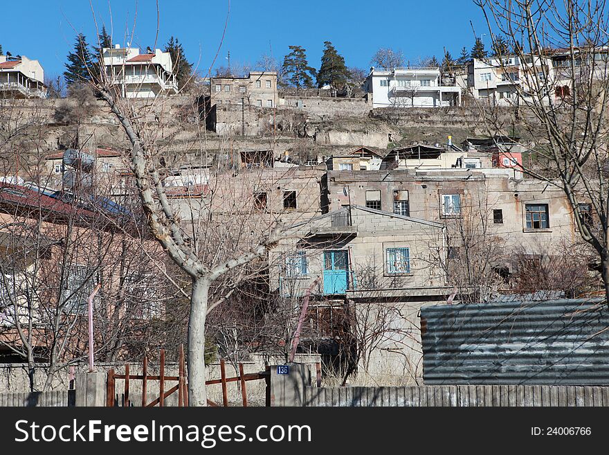 View of Old House in Tablakaya District in Talas, Kayseri, Turkey. View of Old House in Tablakaya District in Talas, Kayseri, Turkey.