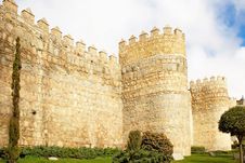 Tower Of Fortress Wall In Avila Royalty Free Stock Photo Tower Of Fortress Wall In Avila Royalty Free Stock Photo