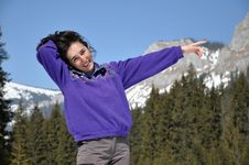 Portrait Of A Young Woman At Winter Royalty Free Stock Image Portrait Of A Young Woman At Winter Royalty Free Stock Image