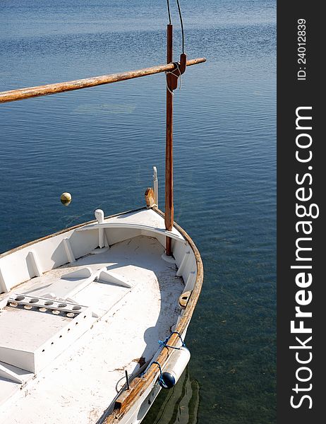 Detailed view of a part of a typical balearic ship. Detailed view of a part of a typical balearic ship