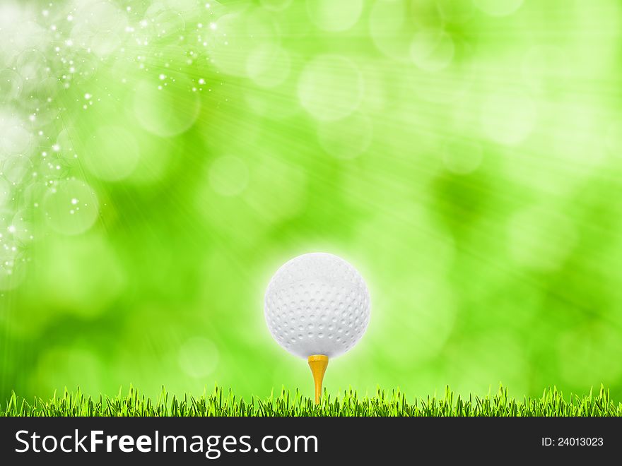 Abstract golf sport art backgrounds with bokeh