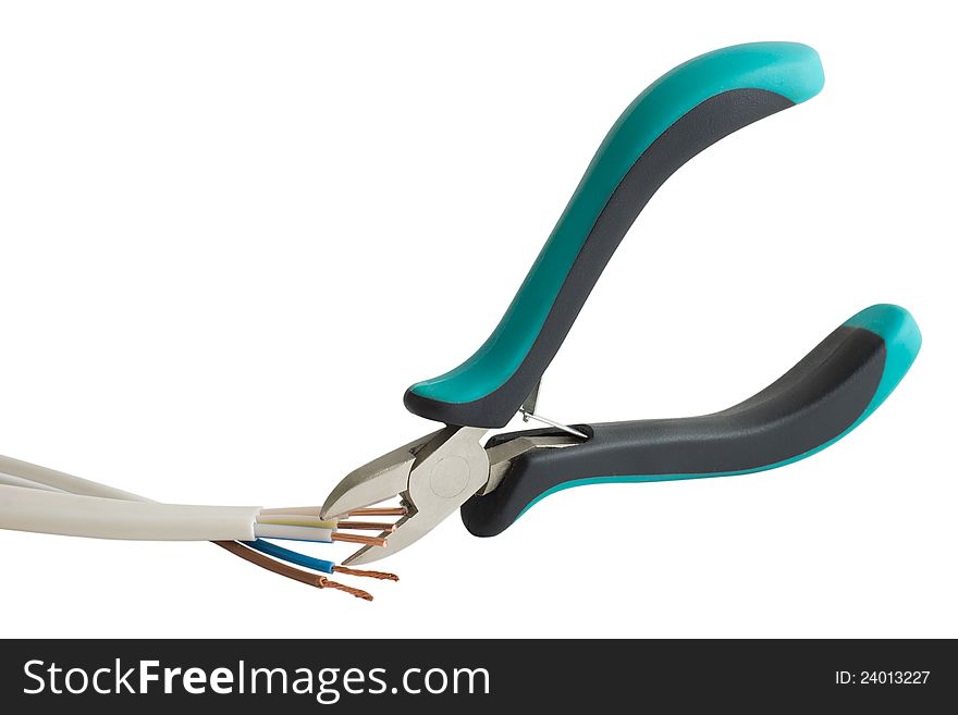 Wire cutter with insulated cables