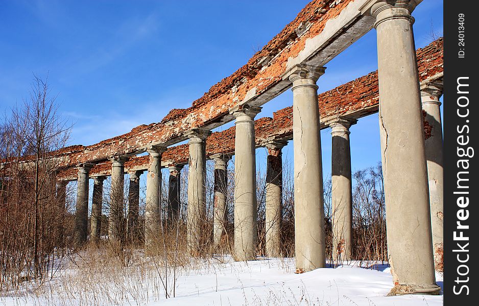 Colonnade of the old manor