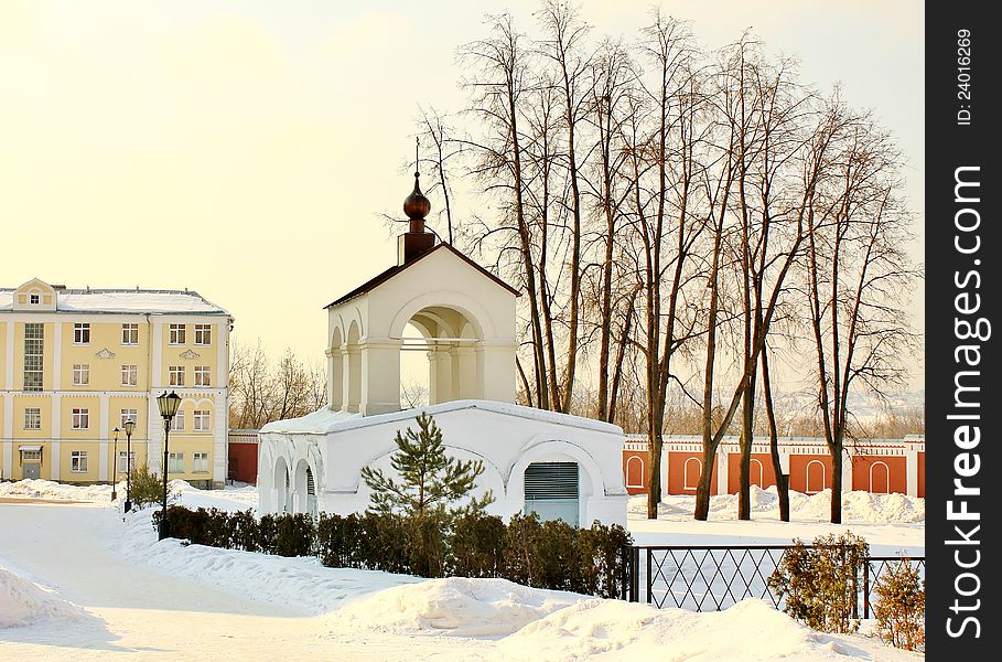 Construction of the Nicholas Ugreshsky monastery, which was founded in 1380. Construction of the Nicholas Ugreshsky monastery, which was founded in 1380