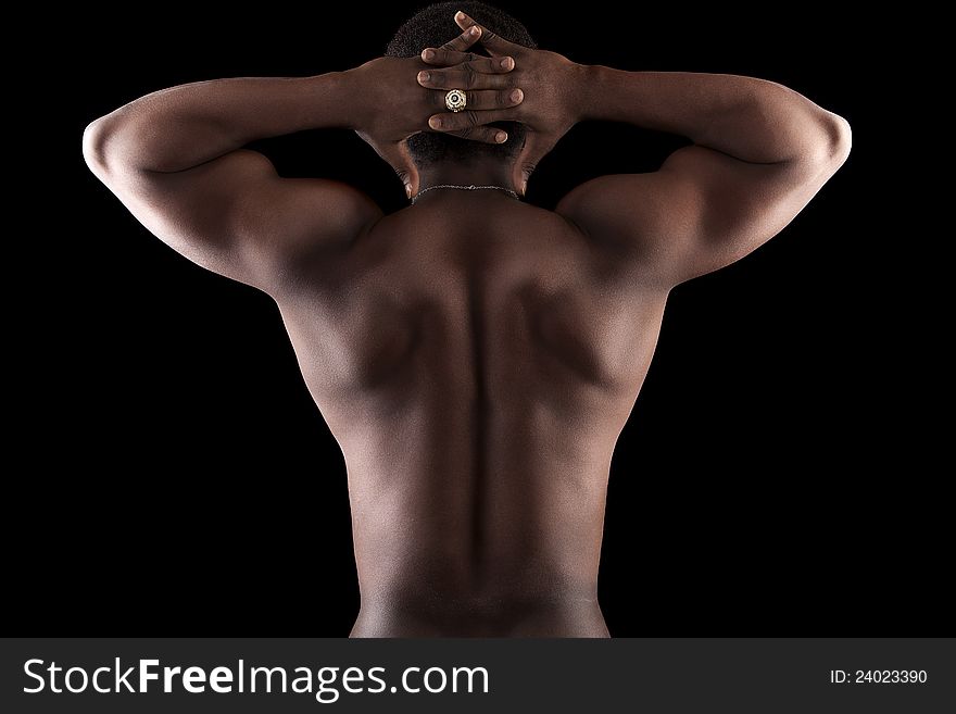 Image of young man on black background. Image of young man on black background