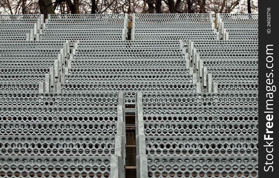Closeup of an empty stadium. Closeup of an empty stadium