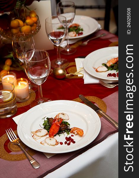 Plate Of Food During A Wedding