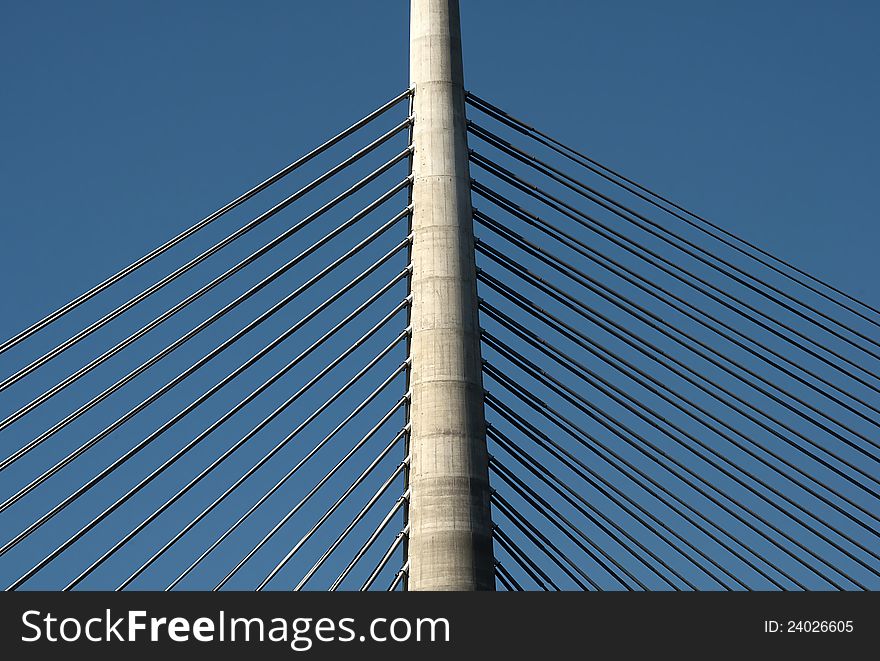 Pylon part of new Belgrade bridge construction. Pylon part of new Belgrade bridge construction