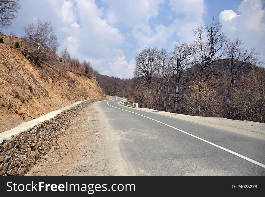 Transalpina road on top Carpathian mountains in center of Romania. Transalpina road on top Carpathian mountains in center of Romania