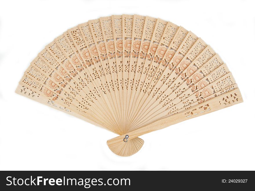 Souvenir wooden fan for lovely women
