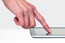 Close Up Of Hand On Tablet Royalty Free Stock Photo Close Up Of Hand On Tablet Royalty Free Stock Photo