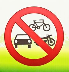 Icon Of No Vehicles Allowed Stock Photography Icon Of No Vehicles Allowed Stock Photography