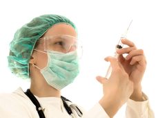 Female Doctor With Syringe. Royalty Free Stock Image Female Doctor With Syringe. Royalty Free Stock Image