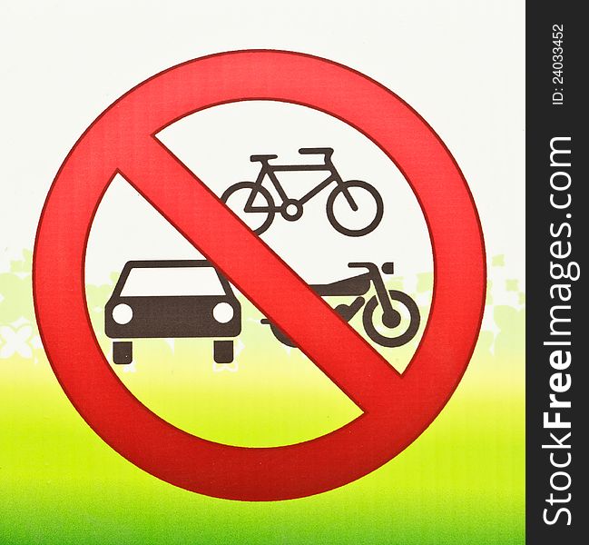 Icon Of No Vehicles Allowed