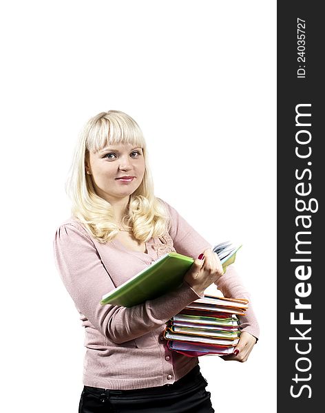 Beautiful Girl Holding Book