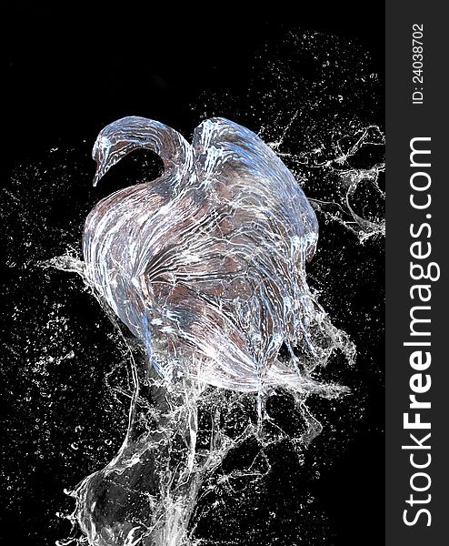 Abstract swan for back and design, Abstract water shapes series. Abstract swan for back and design, Abstract water shapes series.