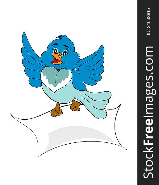 Beautiful blue bird for cards and design. Fluffy painted  animals serial. Beautiful blue bird for cards and design. Fluffy painted  animals serial.