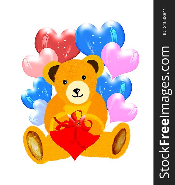 Attractive painted teddy bear