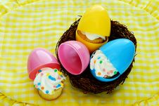 Cupcakes Hatch From Easter Eggs Stock Image Cupcakes Hatch From Easter Eggs Stock Image
