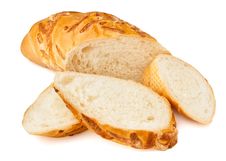 Cut White Bread Loaf Stock Image