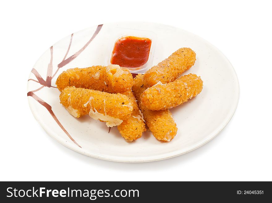 Snack and crispy potato sticks isolated on white background. Snack and crispy potato sticks isolated on white background