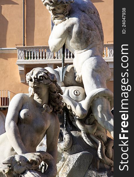 Fountain of Neptune in Navona Square. Rome. Fountain of Neptune in Navona Square. Rome