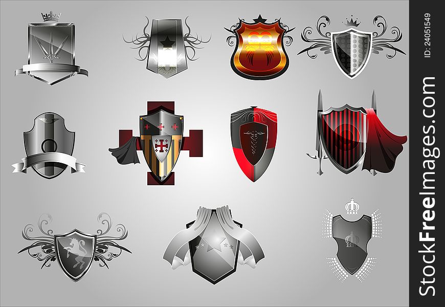 medieval  shields.