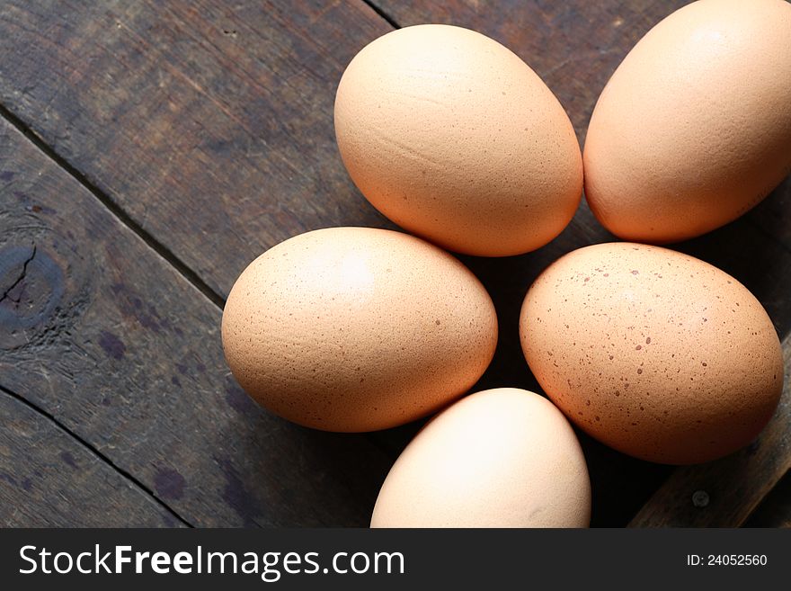 Eggs On Wood
