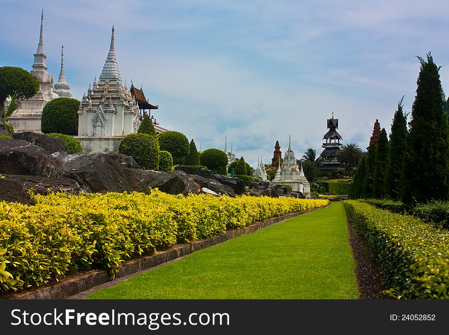 Fine monuments in the English Park