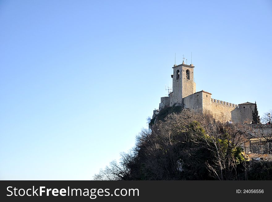 San Marino old and historical castle