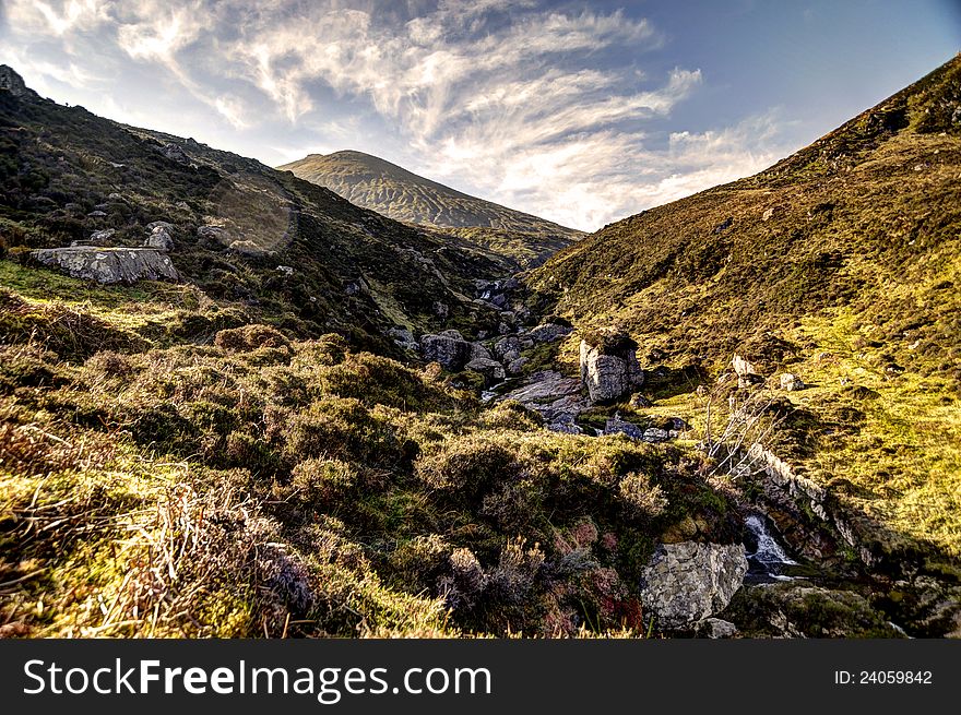 A photo taken while climbing Caherconree,in the Kerrries,a range of mountains in County Kerry,Ireland. A photo taken while climbing Caherconree,in the Kerrries,a range of mountains in County Kerry,Ireland.