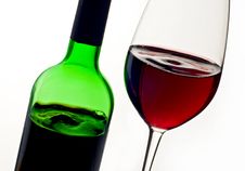 Bottle And Glass With Red Wine Royalty Free Stock Image Bottle And Glass With Red Wine Royalty Free Stock Image