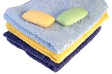 Towels And Soap Stock Photography