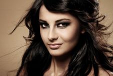 Portrait Of Beautiful Brunette Stock Photography Portrait Of Beautiful Brunette Stock Photography