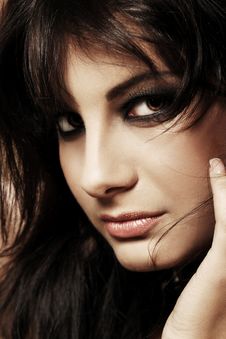 Portrait Of Beautiful Brunette Stock Photography Portrait Of Beautiful Brunette Stock Photography