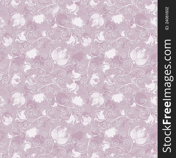 Seamless Pink Floral Pattern