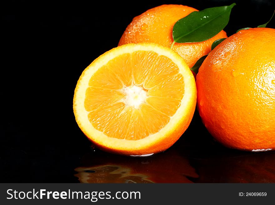 Close Up Of Fresh Orange Fruit